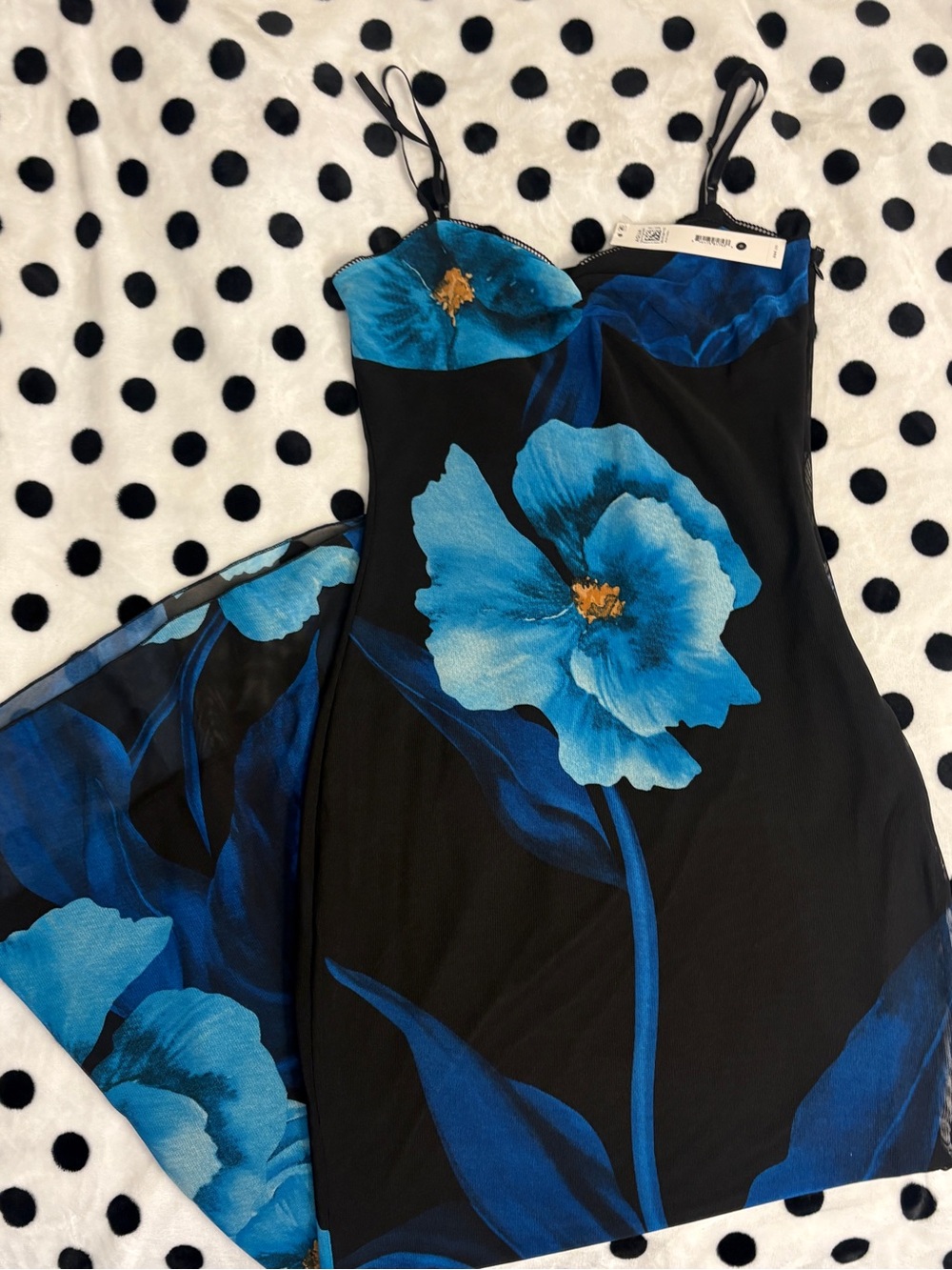Aqua - Blue Floral Slip Dress